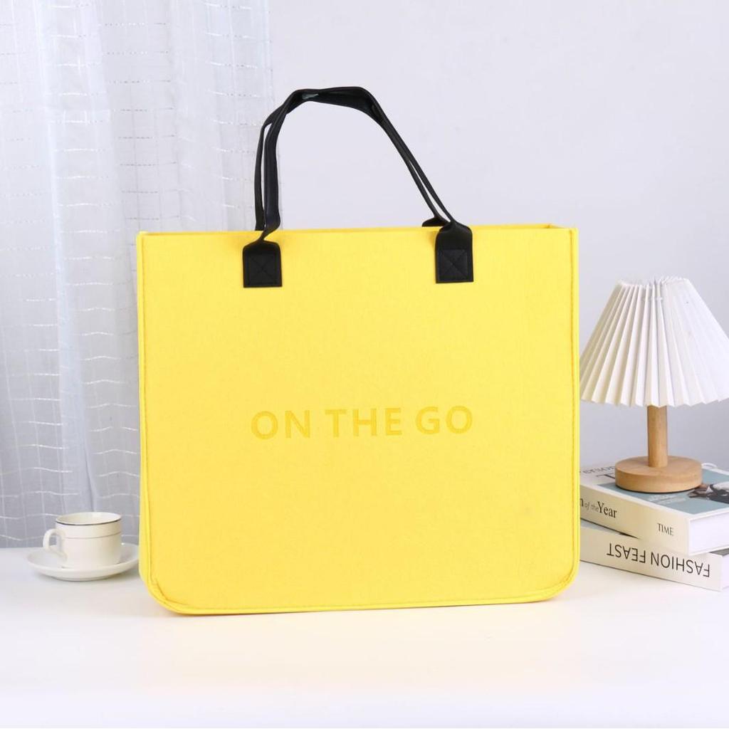 Stylish Internet Celebrity Felt Tote Bag - Fashionable Handbag for Shopping, Gifts, and Exhibitions