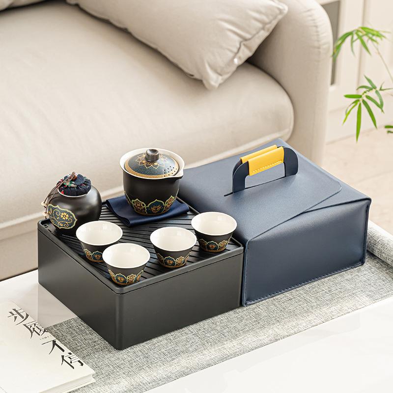 Travel tea set small set portable express cup outdoor kung fu tea set business gift company souvenir