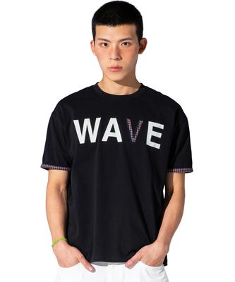 XTONZ Xtt163 Wellenkaroserie Roll-Up T-Shirt (Schwarz)