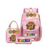 Popular Rhythm Box Sprunki Music Game School Bag Backpack Pencil Bag Three-piece Student Backpack D