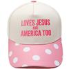 LOVES AMERICA embroidered truck driver baseball cap color matching European and American men's and women's casual sun hat