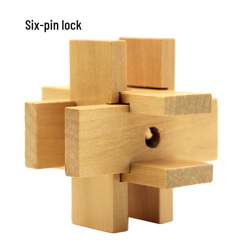 100-Piece Kongming Lock Wooden Puzzle Set for Kids and Adults