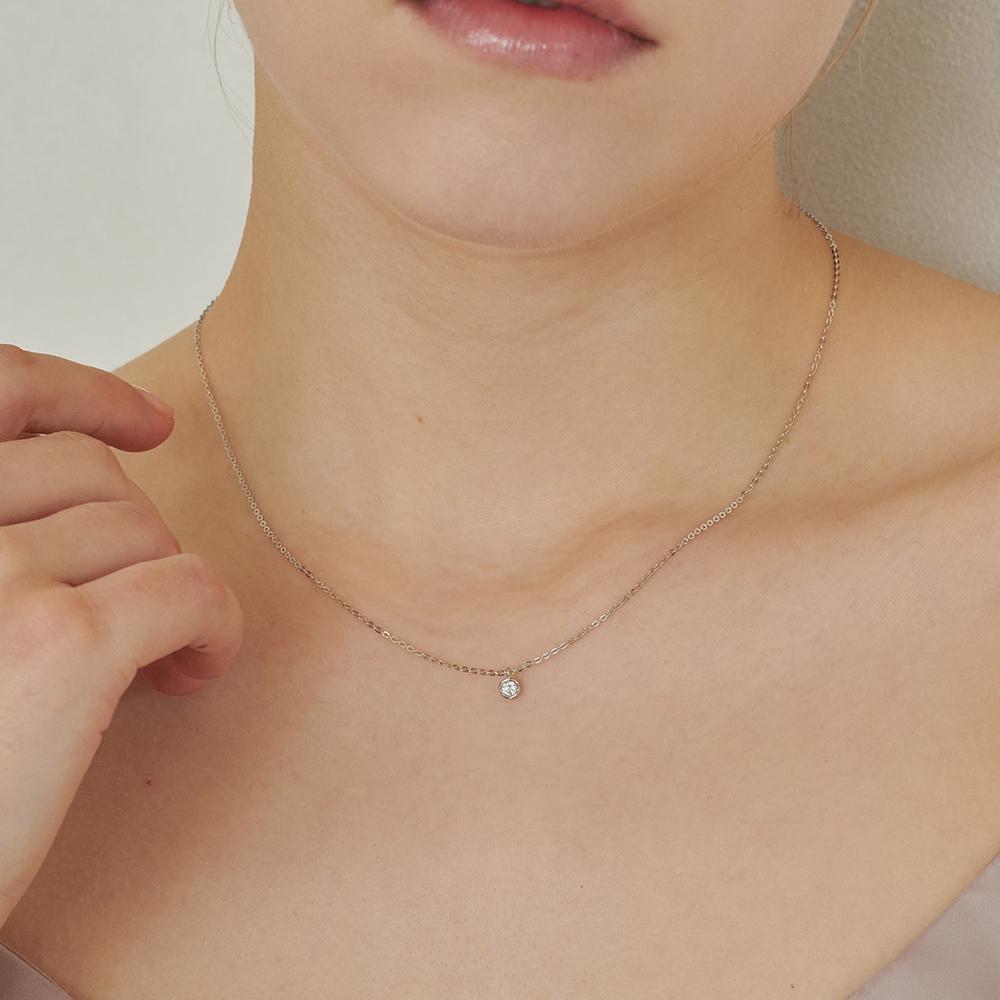 Loveenb [14K Gold] Noi 1 Carat Lab Diamond Necklace