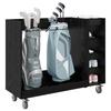 Golf Cabinet with Wheels Universal Black Oak Effect 120 x 45 x 98 cm