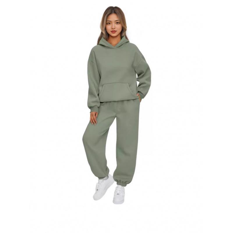 Women's Autumn & Winter Two-Piece Hoodie and Long Pants Sportswear Set