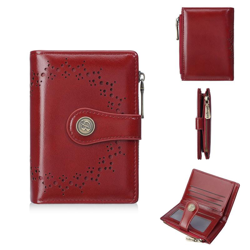 Baellerry Women Fashion Short Wallets Artificial Leather Hasp Bifold Wallet Card Holder Purse
