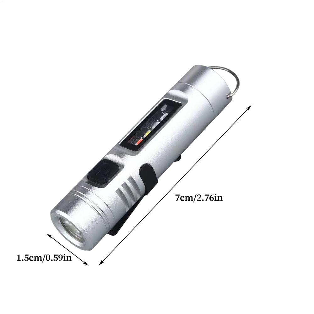 Mini Led Flashlights Rechargeable 1200mAh Battery Multi-Functional Mini Flash Light for Camping for Night Walking Fishing Hiking