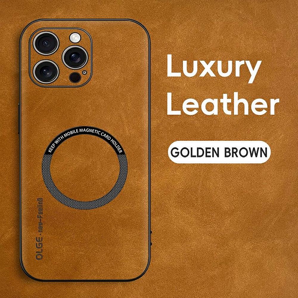 Magnetic Leather Case For iPhone 15 16 Pro Max 14 13 12 11 Pro Max XS XR X 8 7 Plus SE Wireless Charging Phone Cover Etui