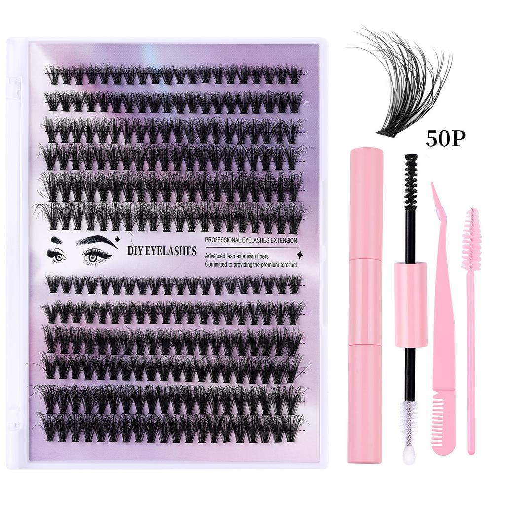 Diy Segmented Fried Hair Single Cluster False Eyelashes 12 Rows Large Capacity Daily Makeup