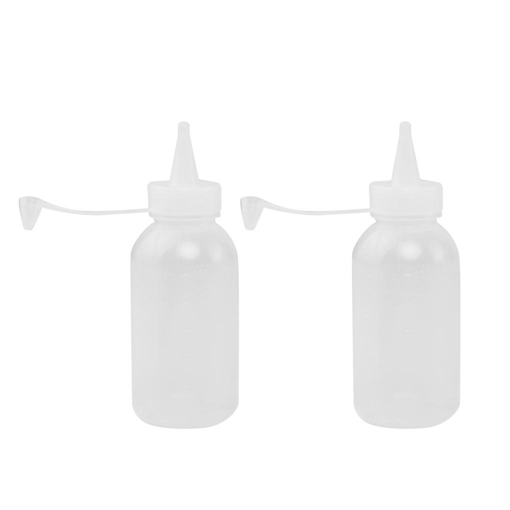 Clear White 100ML Plastic Sauce Squeezer Bottle Dispensing Bouteille
