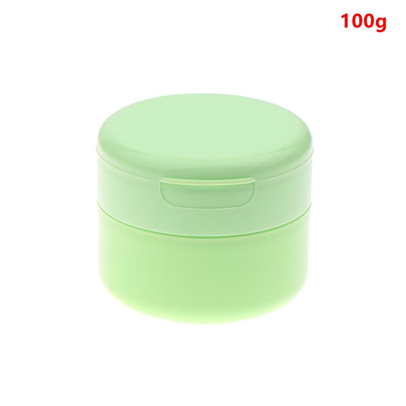 100/150g Flip Cover With Spoon Refillable Bottles Empty Makeup Jar Pot Travel Face Cream Lotion Cosmetic Cotton Pad Container