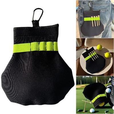 Avec Clip Métallique Porte-Tee de Golf Sac à Tees de Golf Spacieux Portable Facile à Transporter Polyvalent Pochettes pour Tees de Golf Accessoires de Golf