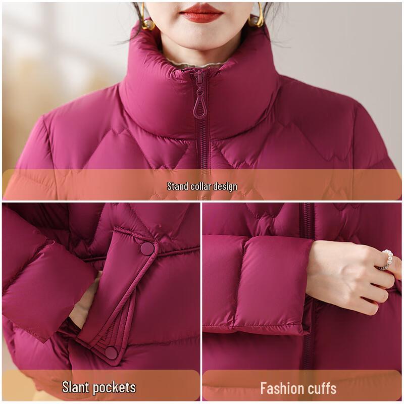 XueZhongFei Women's Stand Collar Thickened Down Jacket