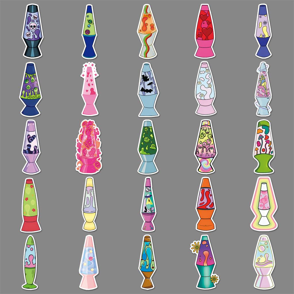 50 Lava Lamp Graffiti Stickers Personality Trend Cool Play Decorative Mobile Phone Case Water Cup Skateboard Stickers