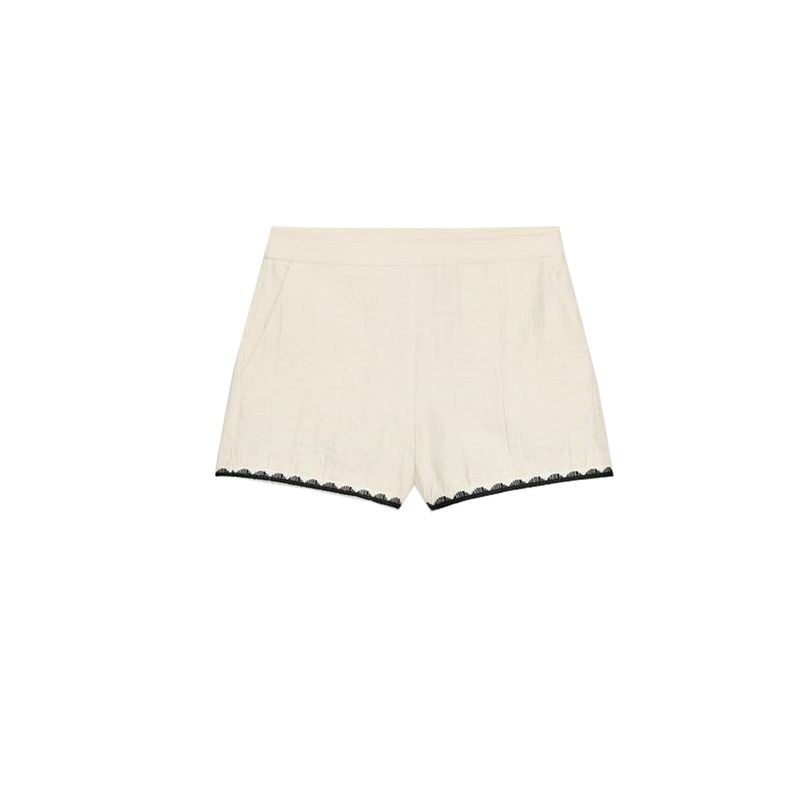 

Susui Декоративный жилет без рукавов с круглым вырезом 1971150 Контрастный цвет Вышивка Высокая талия Повседневные шорты 1971050 Ben White Pants L