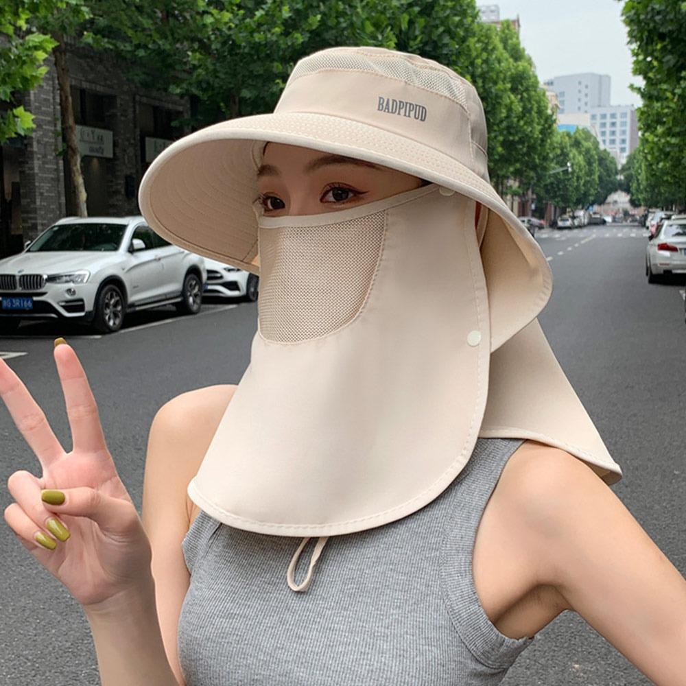 

Летняя шляпа с широкими полями, защищающая от УФ-лучей, шляпы для рыбалки, солнцезащитная шляпа для женщин для занятий спортом на открытом воздухе бежевый