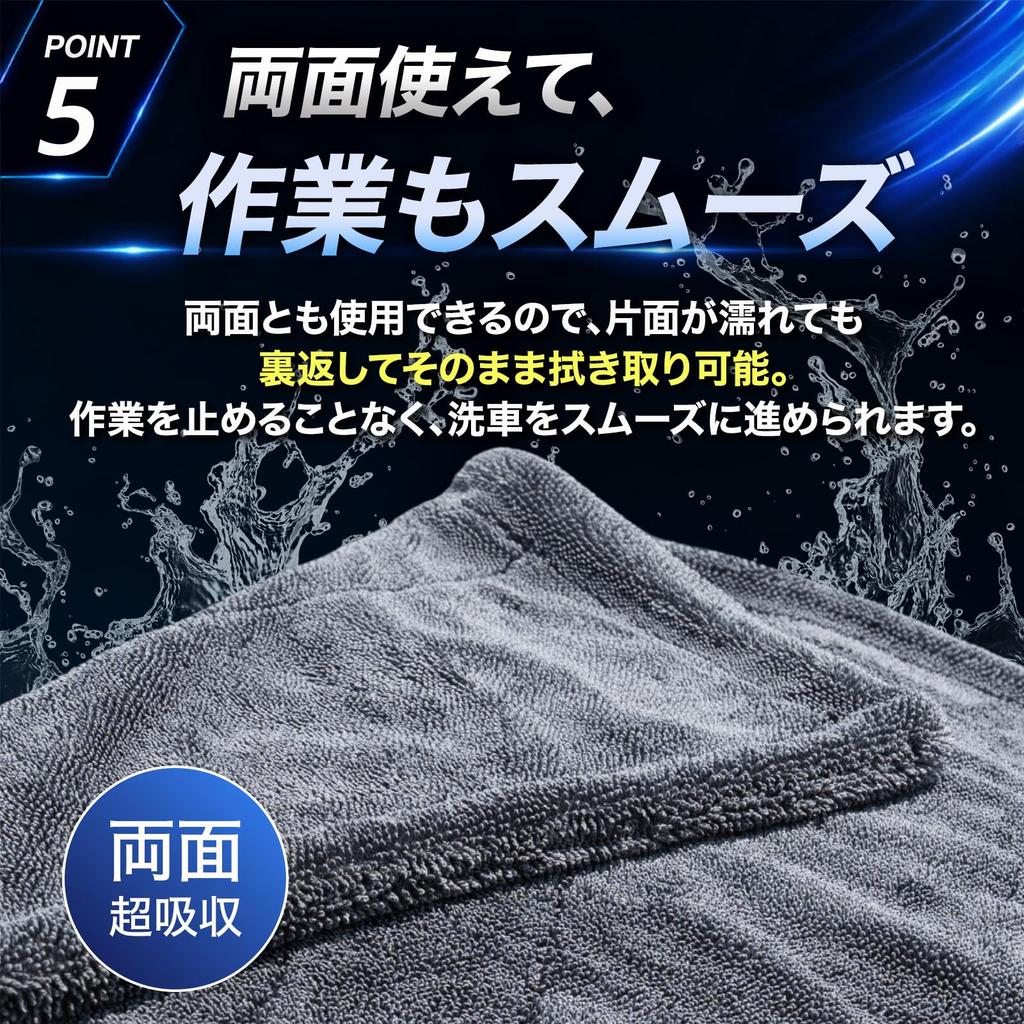 AEROVEL Car Wash Towel, Ultra Thick 1200GSM, Instant Water Absorption,