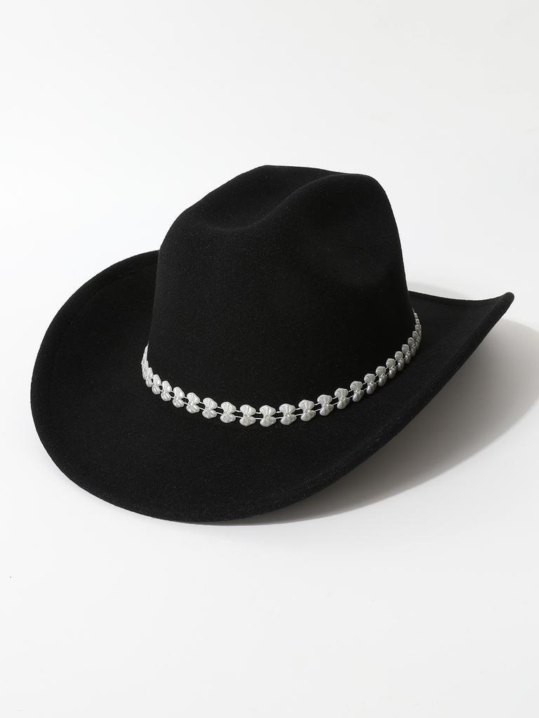 European and American retro butterfly diamond-encrusted western cowboy hat men's and women's stage jazz hat pearl wedding bride hat