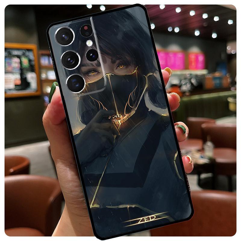 Anime Girl Mask Phone Case For Samsung Galaxy S25 Ultra S20 S21 S22 S23 S24 Ultra S9 S10 Plus S25 FE Cover