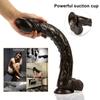 Brown 42cm Skin Sensation Realistic Dildos Soft Big Penis Powerful Suction Cup Dildo Sex Toys for Woman and Man 18+  dildo