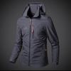 Spring and Autumn Thin Jacket Chest Breathable Port Can Be Removed Hooded Young and Middle-aged Large Size Breathable Men's Jacket