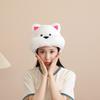 White Terrier Dog Hat Soft Fleece Winter Hat For Cold Weather Easy To Wear Photo Props