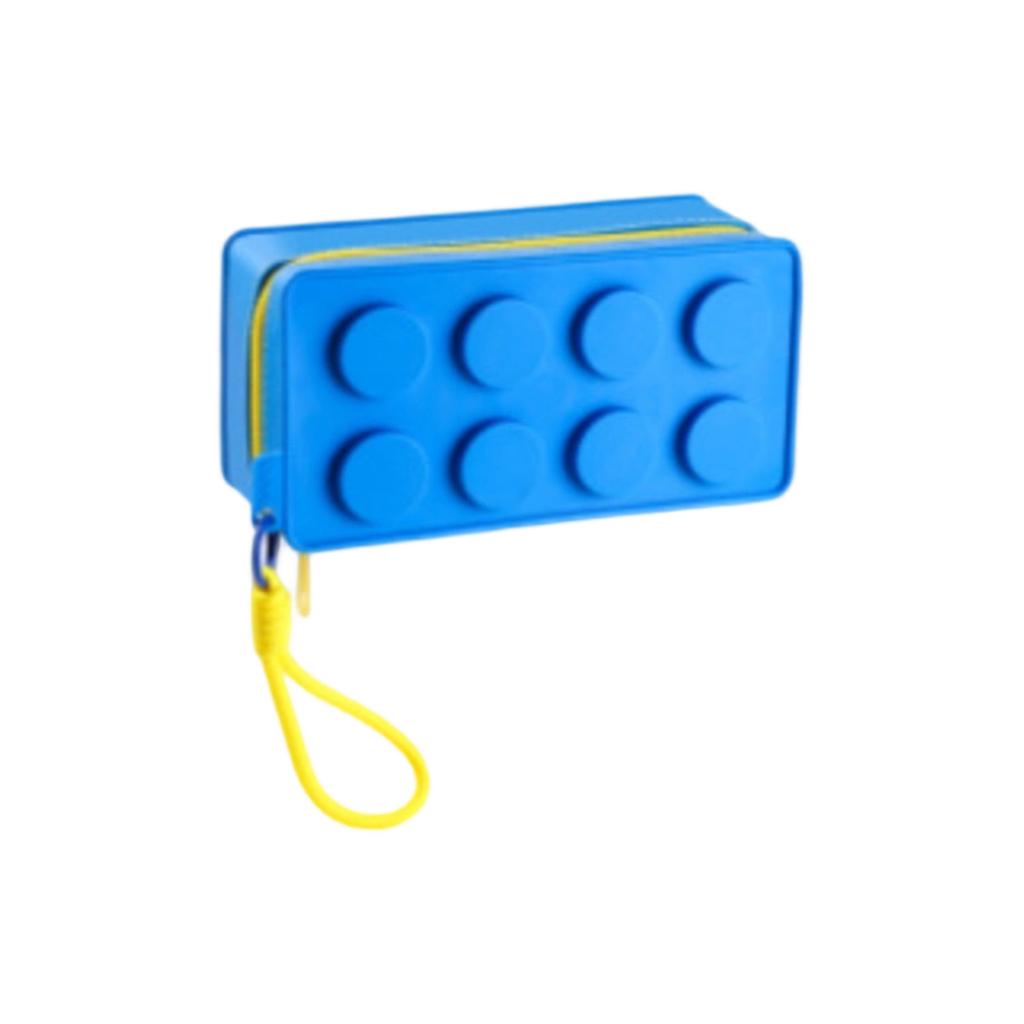 Block-shaped Zippered Storage Bag For Travel, Portable Cosmetics, Stationery, And Toiletries Organization.