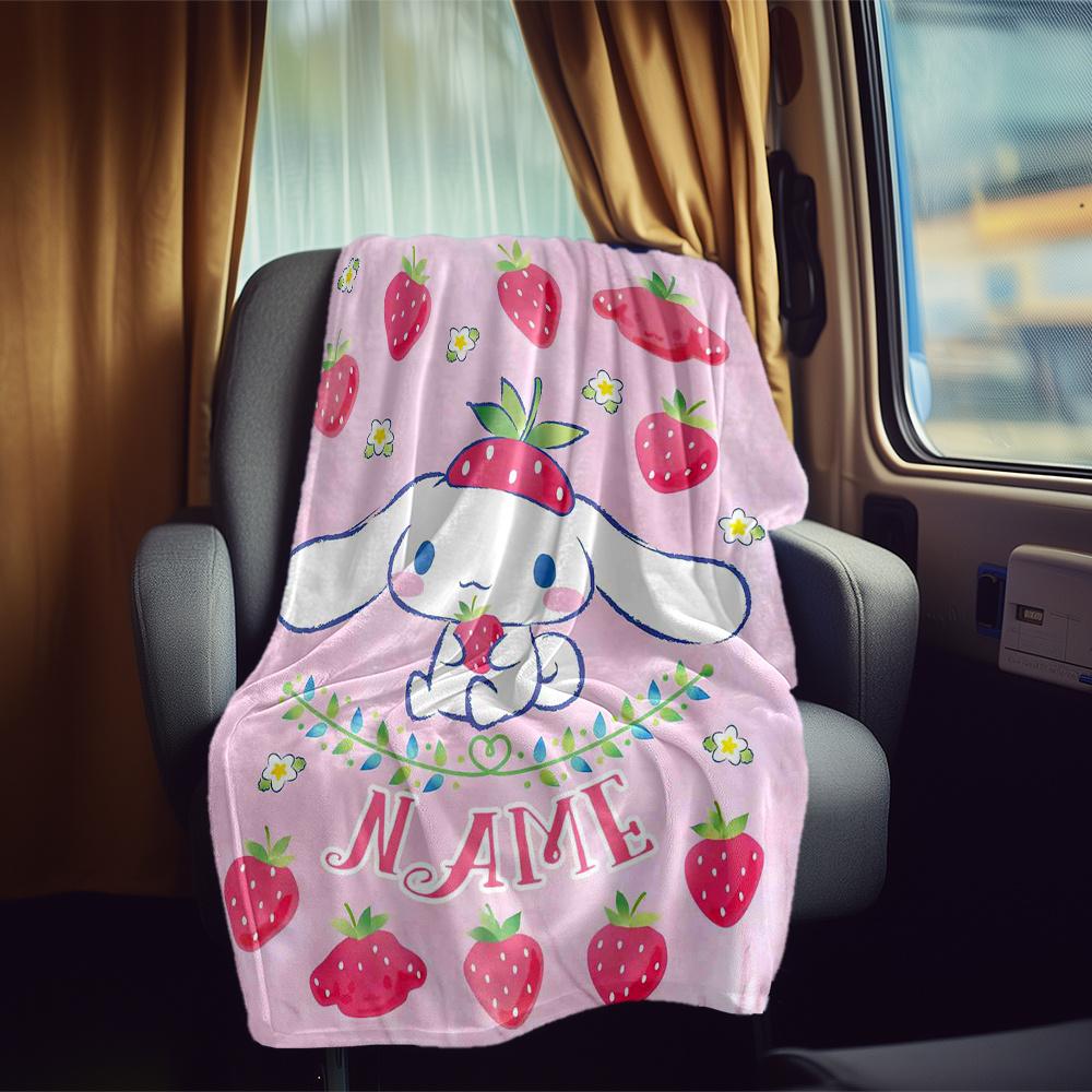 Strawberry Cinnamoroll Rv Blankets Comfortable Soft Lightweight Allseason Multipurpose Blanket For Picnics Sofas Camping Bedding Rvs Perfect Gift For
