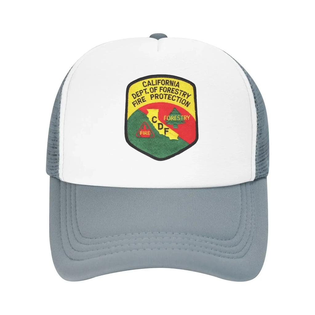 California Forestry Fire Camping Mesh Baseball Caps For Mens  Adult Male Beach Golf Hat Snapback Cap