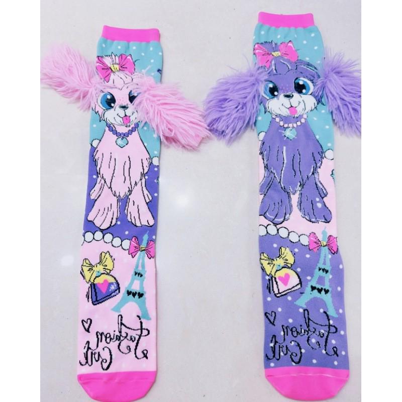 Trendy Cartoon Duck Bow Princess Socks for Girls - Children's Jewelry-Inspired Design