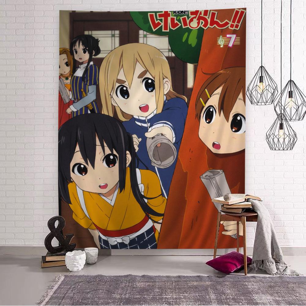KON Volume 2 Tapestry Yui Hirasawa Tea Time Scene Print Classic Anime Music Club Wall Hanging for Otaku Bedroom  Anime Fans