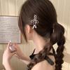 Vintage Ribbon Bow Hair Claw Pearl Balletcore Hairpin Creative Bowknot Hair Clip  Girls