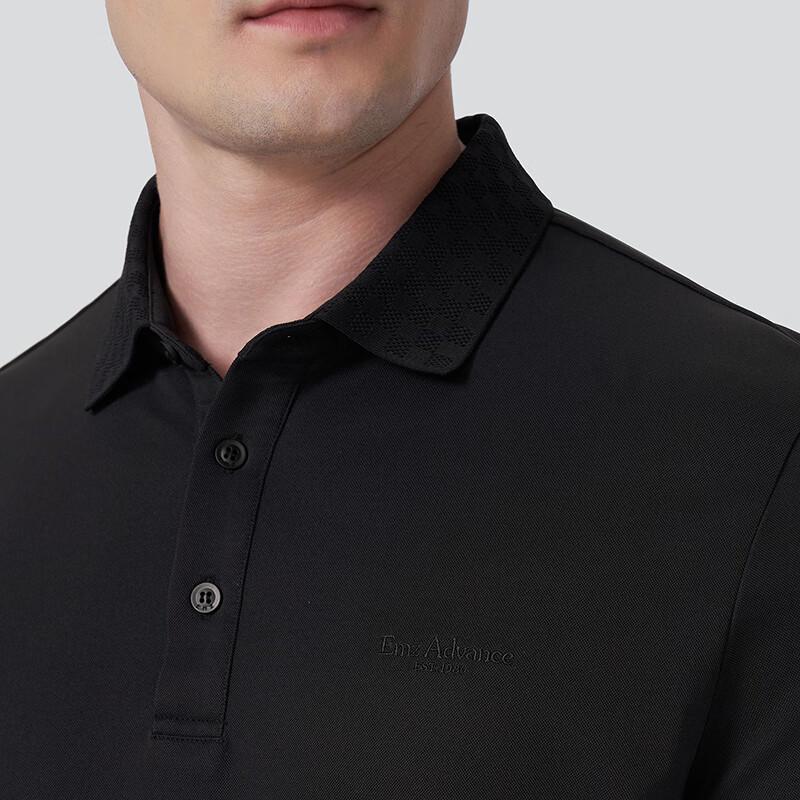 EMZ Men's Cooling Sun Protection Silk Blend Polo Shirt