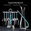 Qiuqiao Light Luxury Turquoise Red Wine Glassware Set