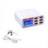 8A QC3.0 USB Charger with LCD Display, 6 Ports Desktop Mobile Phone Charger, Smart Fast Charging for Smartphones & Tablets