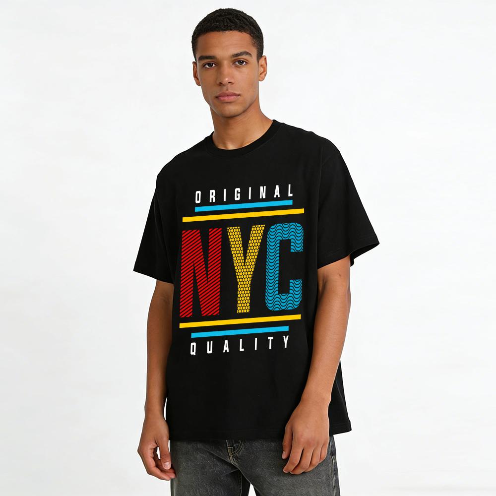 NYC Graphic Print Casual T-Shirt Unisex Daily Wear Top Pure cotton T-shirt