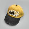 Fashion Patchwork Baseball Hat For Men Women Washed Cotton Letter Embroidery Sunshade Peaked Cap Unisex Street Hip Hop Hat