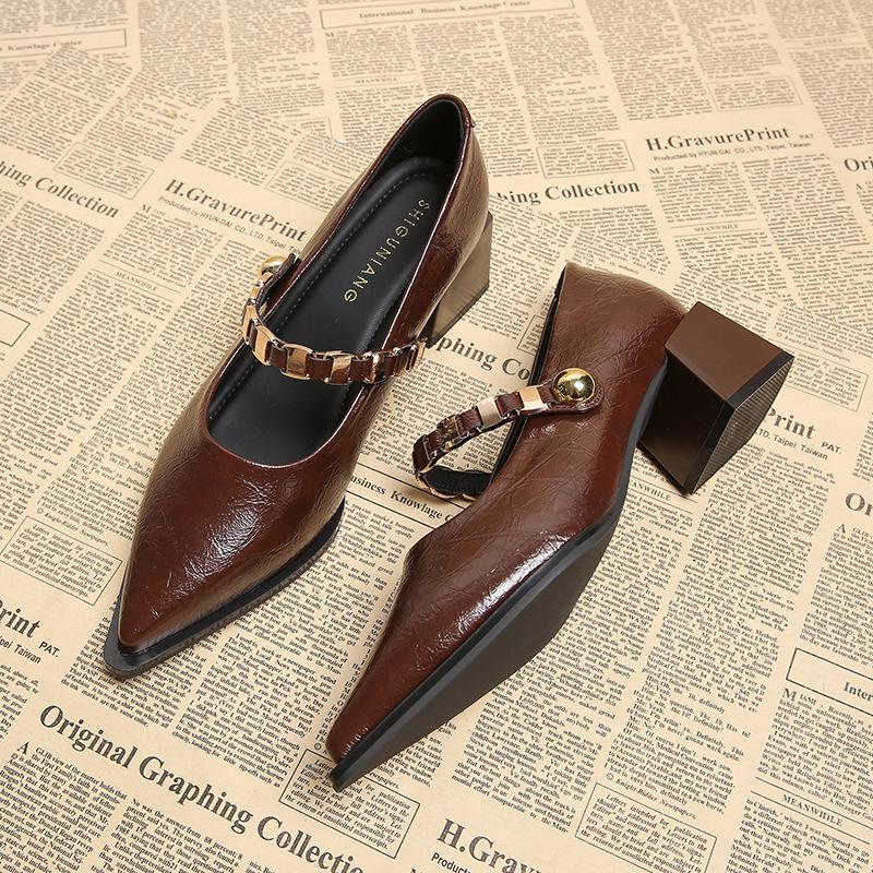 Fashionable Pointed-toe High-heeled Women's Single Shoes