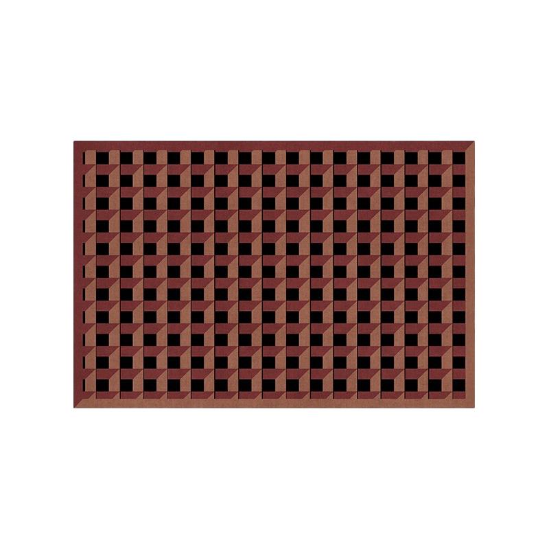 Retro Plaid Living Room Decorative Carpet Antique Sofa Coffee Table Soft Mat Wipeable Bedroom Bedside Plush Rugs Tapis