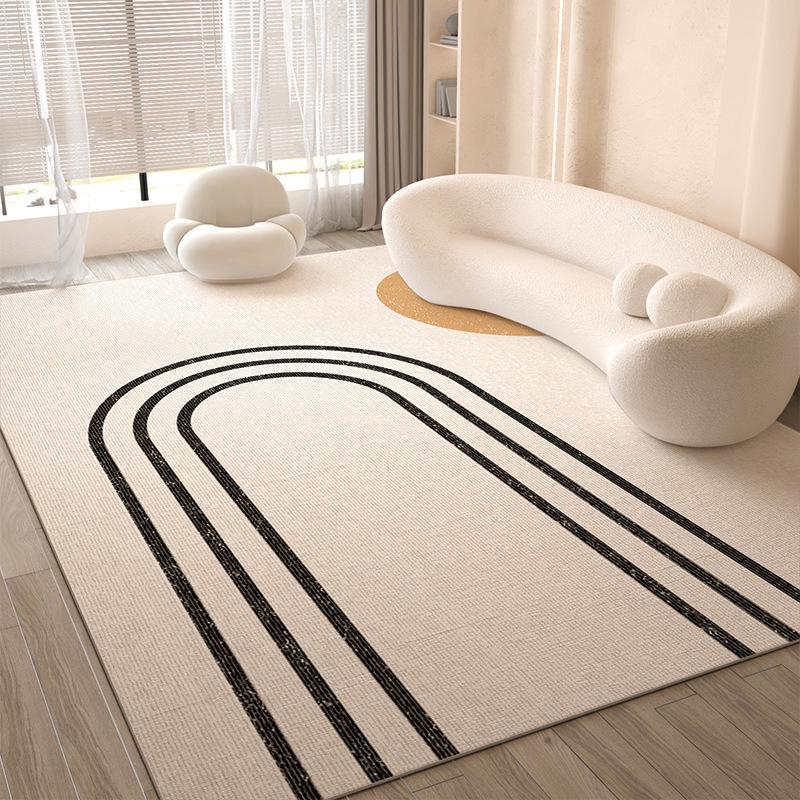 Cream-Style Luxury Carpet for Living Room: Elegant, Durable, and Easy-to-Clean Floor Mat.