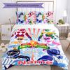 Ensemble de literie 3 pièces Nom personnalisé Dessin animé Mighty Morphin Power Rangers Housse de couette Fermeture Comprend 1 housse de couette et 2 taies d'oreiller Pour toutes les saisons Chambre D