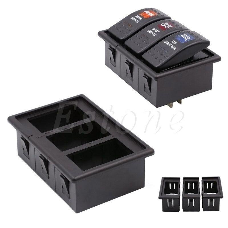 3pcs Aluminum 6 Gang Carling ARB Rocker Switch Dash Mount Holder Housing Panel | UK