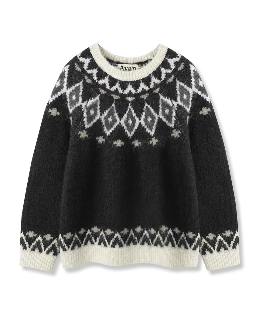 AVANDRESS Alpine Fair-Isle Knit_3Colors