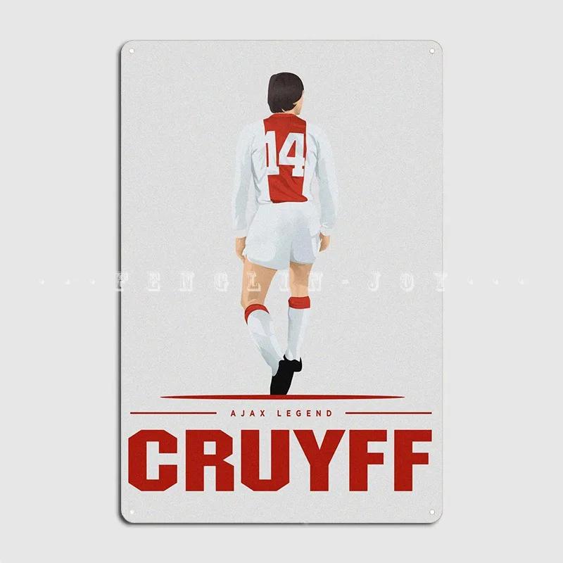 

Johan Cruyff Metal Sign Mural Plates Club Home Retro Tin Sign Poster 20x30cm