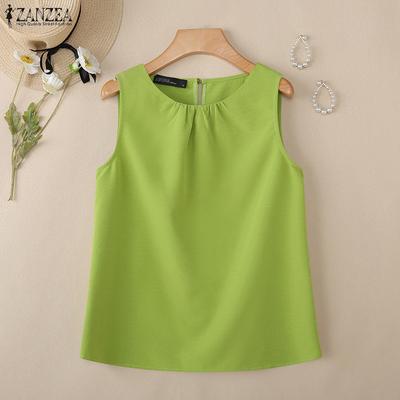 Women Casual Round Neck Summer Sleeveless Tank Tops