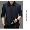 100% Cotton Men's Fashion Lapel Jacket - Perfect for Spring/Autumn Business Wear for Middle-Aged Leaders