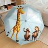 1 Stück Giraffe Affe Regenschirm-8-Rippen verstärkt, Automatisches Öffnen, Leicht & Langlebig, Niedliches Modeaccessoire für Draußen-P140