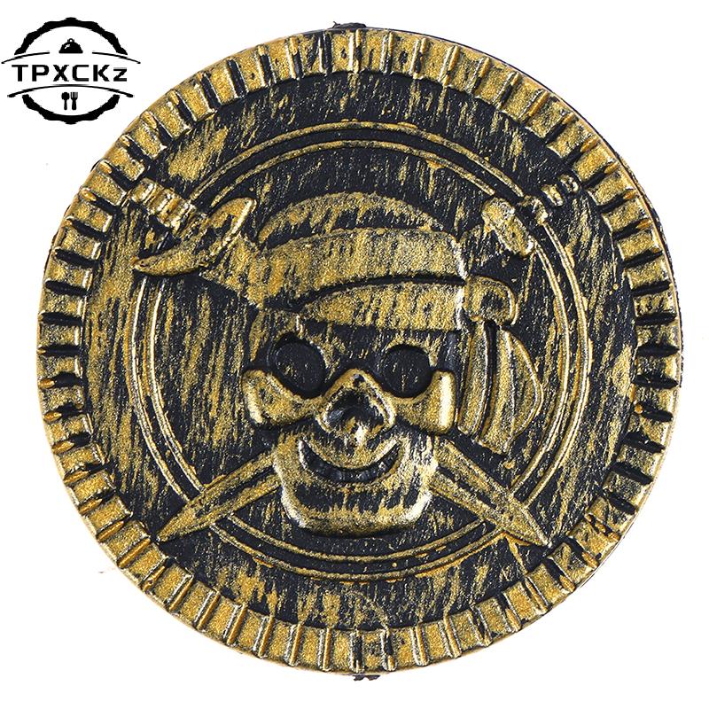  10pcs Pirate Treasure Coins Party Props Christmas Gift Game Currency Halloween