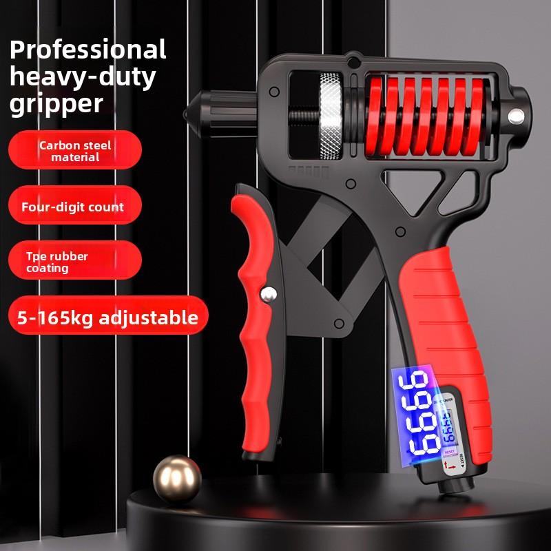 Adjustable electronic grip strength trainer for professional carbon steel arm muscle training and wrist strength, men's fitness exercise