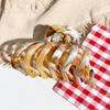 High-end Texture Marble Pumpkin Hair Clip Back of The Head Updo Shark Clip Grappling Clip Hair Accessory